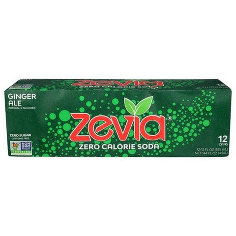 Zevia, Ginger Ale Zero Calorie Soda, 144 Oz (Case Of 2) Zevia
