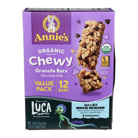 Annie's Homegrown, Organic Chewy Chocolate Chip Granola Bars, 10.68 Oz (Case Of 6) Annie's Homegrown