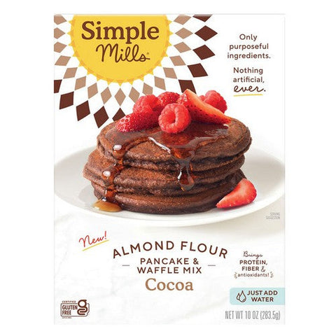 Simple Mills, Almond Flour Pancake And Waffle Mix Cocoa, 10 Oz (Case Of 6) Simple Mills