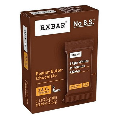 Rxbar, Protein Bars Peanut Butter Chocolate, 5 Count(Case Of 6) Rxbar