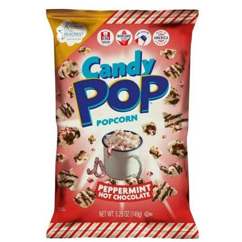 Cookie Pop Popcorn, Popcorn Pepermint Hot Chocolate, 5.25 Oz(Case Of 12) Cookie Pop Popcorn
