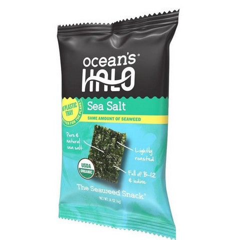 Ocean's Halo, Sea Salt Seaweed Snacks, 0.14 Oz(Case Of 20) Ocean's Halo