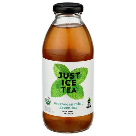 Just Ice Tea, Green Tea Moroccan Mint, 16 Oz(Case Of 12) Just Ice Tea