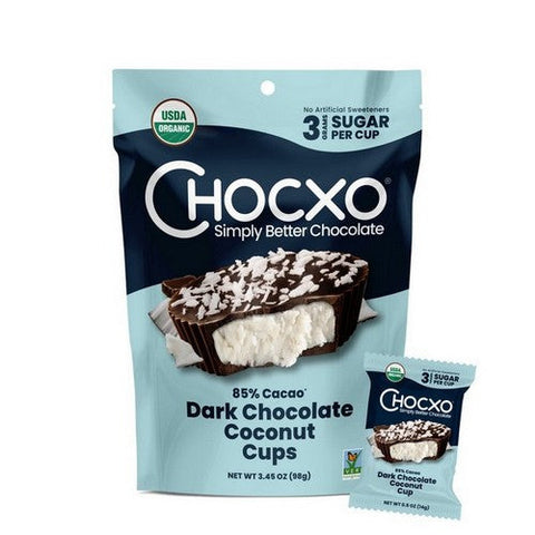 Chocxo, Dark Chocolate Coconut Butter Cup, 3.45 Oz(Case Of 6) Chocxo