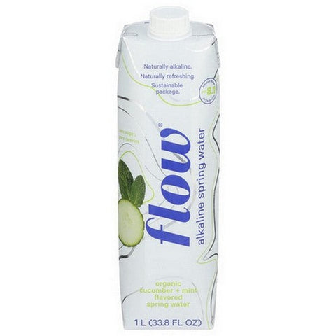 Flow Water, Alkaline Water Cucumber Mint, 33.8 Oz(Case Of 12) Flow Water