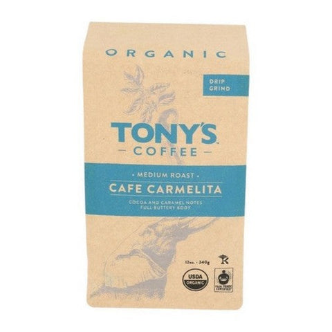 Tonys Coffee, Carmelita Medium Roast Ground Coffee, 12 Oz (Case Of 6) Tonys Coffee