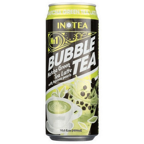 Inotea, Bubble Tea Matcha Green Tea With Tapioca Pearls, 16.6 Oz (Case Of 12) Inotea