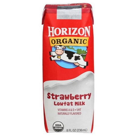 Horizon, Organic Single Serve Strawberry 1% Milk, 8 Oz(Case Of 12) Horizon