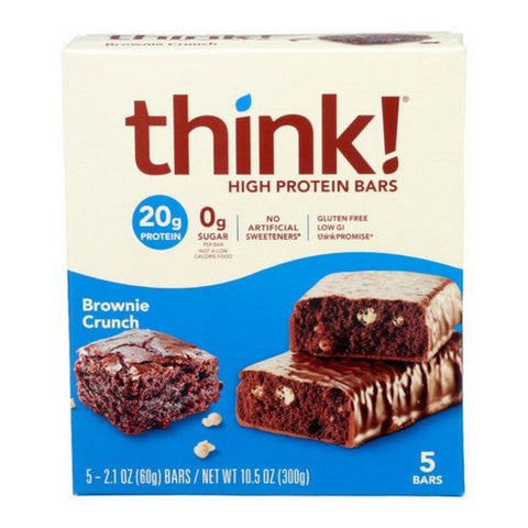 Think Thin, High Protein Brownie Crunch Bars, 10.5 Oz(Case Of 6) Think Thin