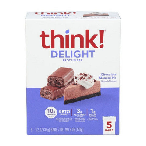 Think Thin, Chocolate Mousse Pie Keto Protein Bar, 6 Oz(Case Of 6) Think Thin