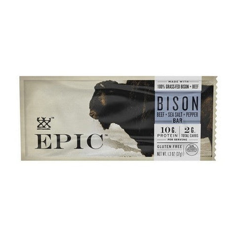 Epic Provisions, Bison With Beef Sea Salt Pepper Bar, 1.3 Oz(Case Of 12) Epic Provisions
