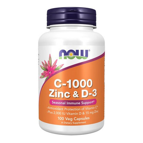 Now Foods, Vitamin C-1000 Zinc & Vitamin D-3, 100 VegCaps Now Foods