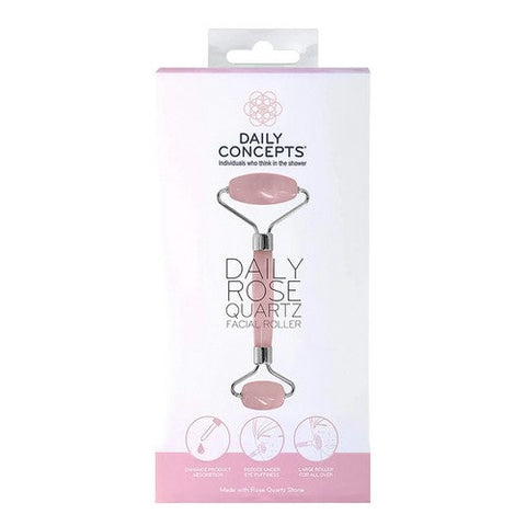 Daily Concepts, Daily Facial Roller Two Stone Heads Rose Quartz, 1 Count Daily Concepts