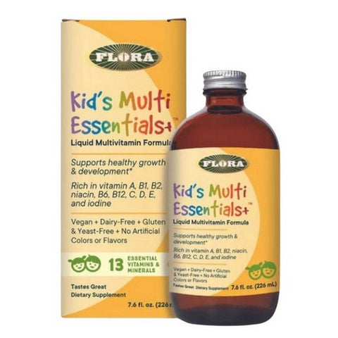 Flora, Kids Multi Essentials Liquid Healthy Growth And Development, 7.6 Oz Flora