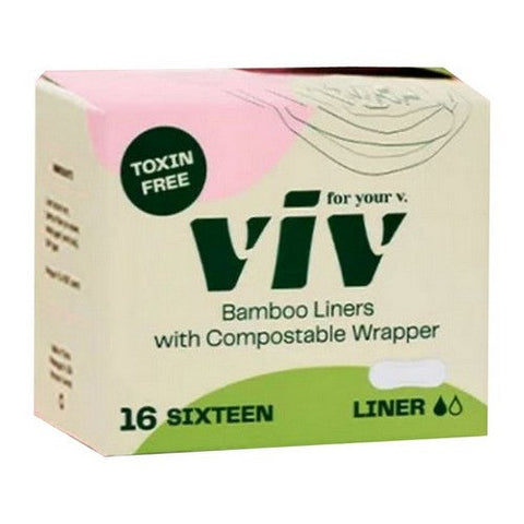 Viv For Your V, Bamboo Liners with Compostable Wrapper, 16 Count Viv For Your V