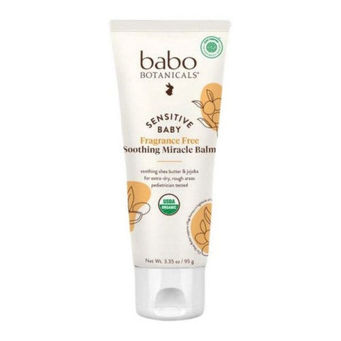 Babo Botanicals, Sensitive Baby Fragrance Free Soothing Miracle Balm, 3.35 Babo Botanicals