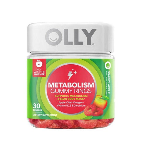 Olly, Metabolism Gummy Rings Apple Cider Vinegar, 30 Gummies Olly
