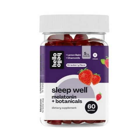 Hello Bello, Sleep Well Melatonin And Botanicals Strawberry, 60 Gummies Hello Bello