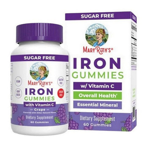MaryRuth's, Iron Sugar Free Grape, 60 Gummies MaryRuth's