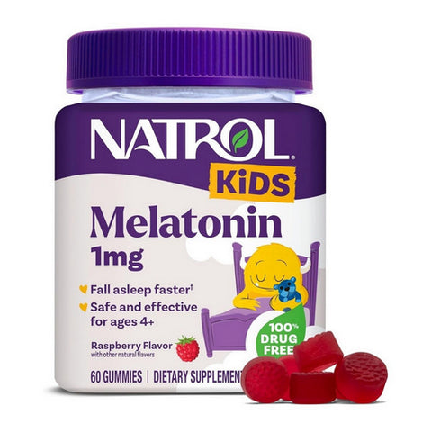 Kids Melatonin Gummies Raspberry Flavored 60 Gummies by Natrol