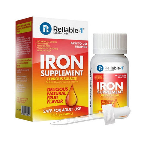 Reliable1, Ferrous Sulfate Pediatric Drops For Infants And Toddler, 50 mL Reliable1
