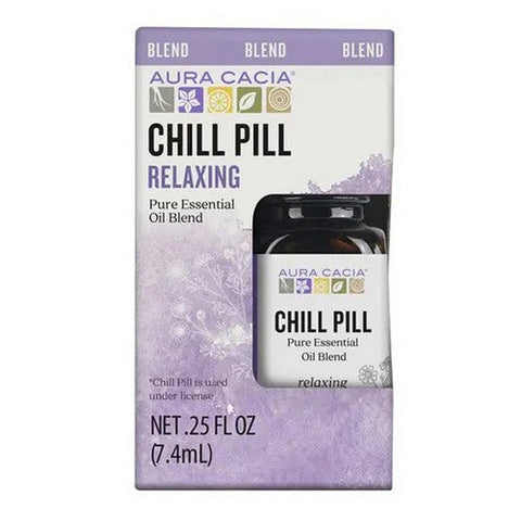 Aura Cacia, Essential Oil Chill Pill Blend Boxed, 0.25 Oz Aura Cacia