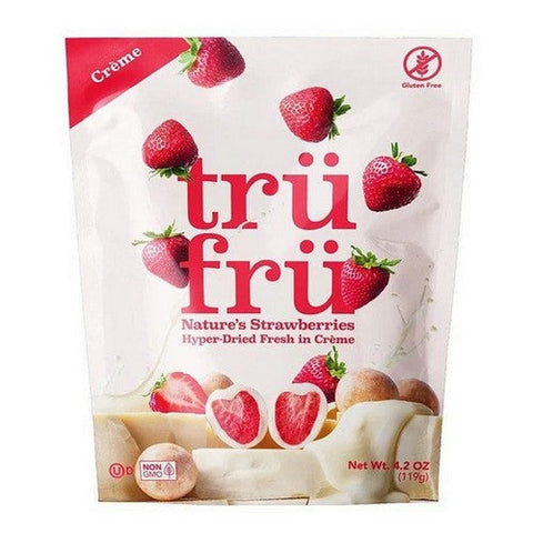 Tru Fru, Hyper-Dried Strawberries And Creme Candy, 4.2 Oz Tru Fru