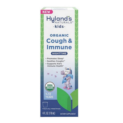 Kids Nighttime Organic Cough Syrup And Immune Support 4 Oz by Hylands