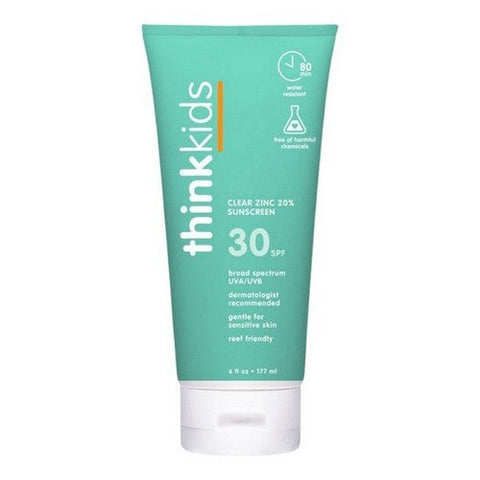 Thinkbaby, Kids Clear Zinc Sunscreen SPF 30, 6 Oz Thinkbaby