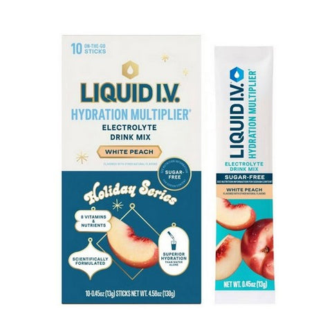 Liquid I.V, Hydration Multiplier Electrolyte Drink Mix White Peach, 4.58 Oz Liquid I.V