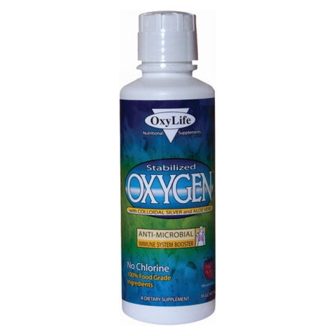 Oxylife Products, Stabilized Oxygen With Colloidal Silver, UNFLAVOURED PLAIN, 16 OZ Oxylife Products