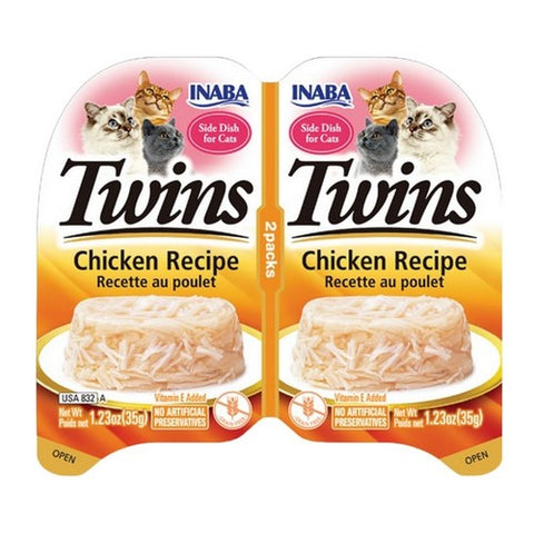 Inaba, Cat Food Chicken Twin Cups, 2.46 Oz (Case Of 8) Inaba