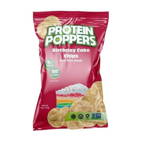 Protein Poppers, Birthday Cake Chips, 4 Oz (Case Of 8) Protein Poppers