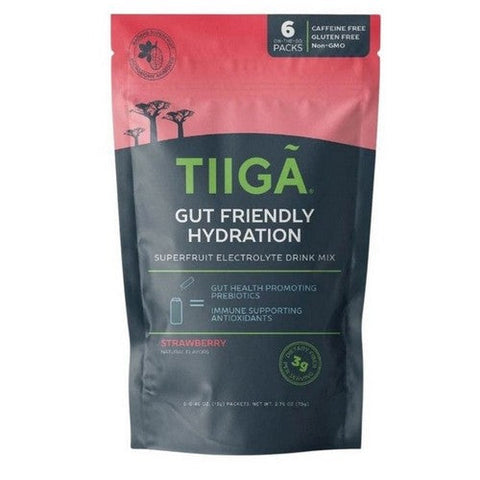Tiiga, Strawberry Gut Friendly Hydration, 0.46 Oz Tiiga