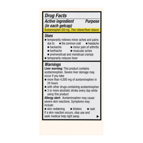 Foster And Thrive, Extra Strength Pain Relief Acetaminophen, 500 Mg, 24 Caps Foster And Thrive