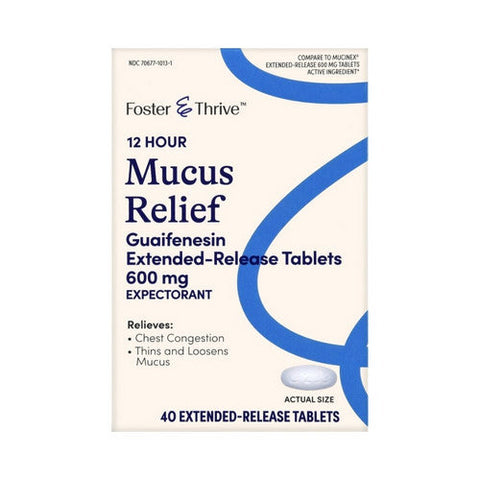 Foster And Thrive, 12 Hour Mucus Relief, 600 Mg, 30 Tabs Foster And Thrive