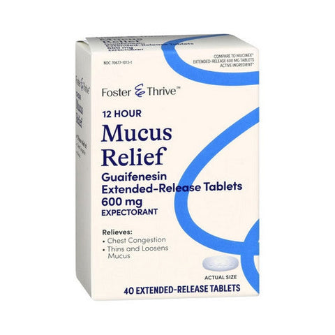 Foster And Thrive, 12 Hour Mucus Relief, 600 Mg, 30 Tabs Foster And Thrive