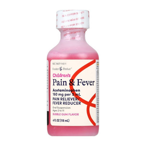 Children'S Pain & Fever Acetaminophen 4 Oz by Foster And Thrive