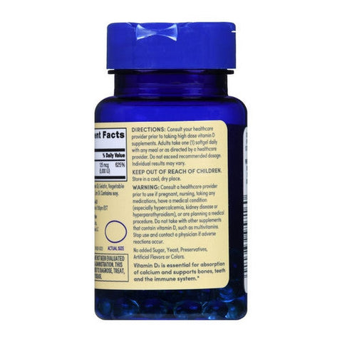 Foster And Thrive, Vitamin D3, 125 Mcg, 100 Softgels Foster And Thrive