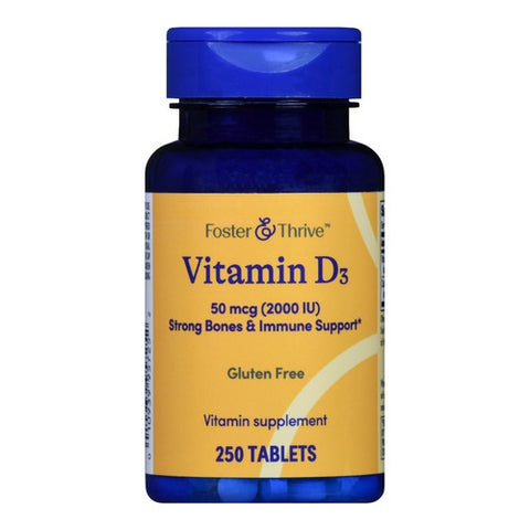 Foster And Thrive, Vitamin D3, 50 Mcg, 250 Tabs Foster And Thrive