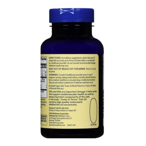 Foster And Thrive, Fish Oil, 1000 Mg, 100 Softgels Foster And Thrive