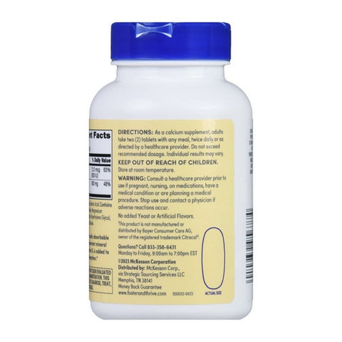 Foster And Thrive, Calcium Citrate Plus Vitamin D3 Maximum Coated, 120 Tabs Foster And Thrive