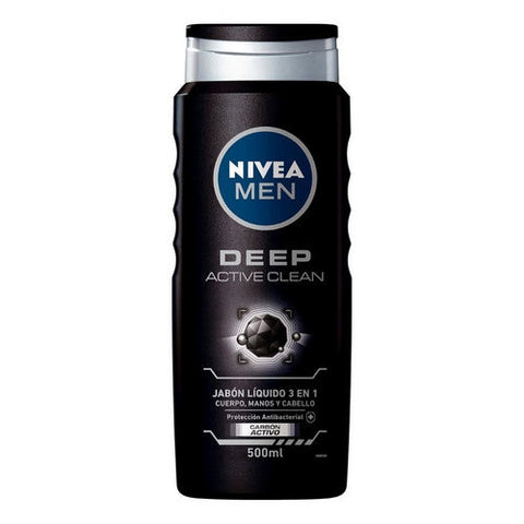 Nivea, Men Deep Active Clean Body Wash With Natural Charcoal, 16.9 Oz Nivea