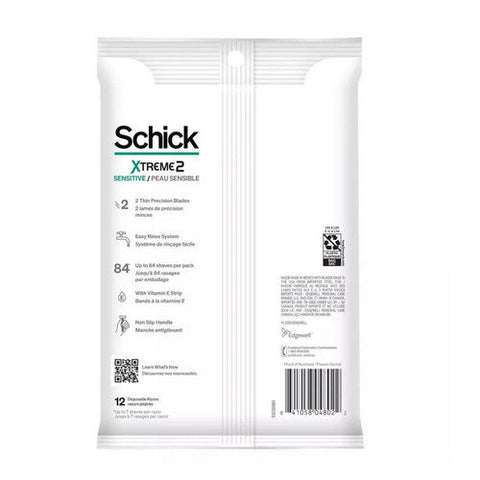 Schick, Schick Xtreme2 Sensitive Razors, 12 Count Schick