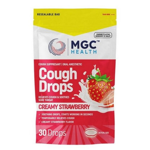 Mgc Health, Cough Drops Creamy Strawberry, 30 Count Mgc Health