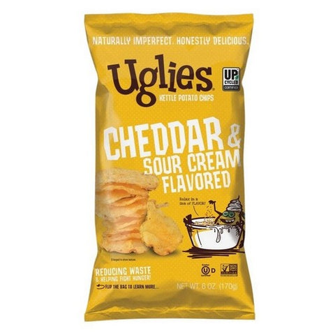 Uglies, Potato Chips Cheddar And Sour Cream, 6 Oz (Case Of 12) Uglies