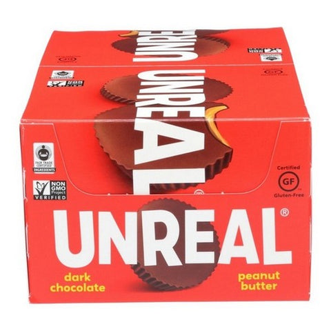 Unreal, Dark Chocolate Peanut Butter Cups, 0.5 Oz (Case Of 40) Unreal