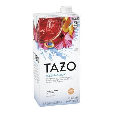 Tazo, Iced Passion Herbal Tea Concentrate, 32 Oz (Case Of 6) Tazo