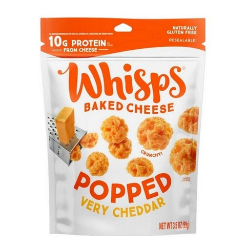 Whisps, Popped Cheese Very Cheddar, 3.5 Oz (Case Of 6) Whisps