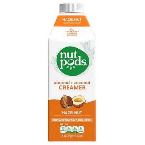 Nutpods, Almonds Plus Coconut Creamer Hazelnut, 25.4 Oz (Case Of 6) Nutpods
